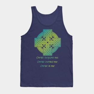 St. Patrick Quote with Irish Cross Tank Top